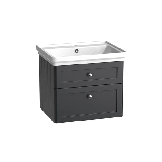 Tavistock Marston 600 Wall Mounted Vanity Unit Matt Black | MS600W.BLK - Envy Bathrooms Ltd