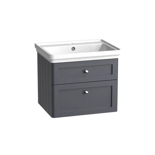 Tavistock Marston 600 Wall Mounted Vanity Unit Matt Dark Grey | MS600W.DGM - Envy Bathrooms Ltd
