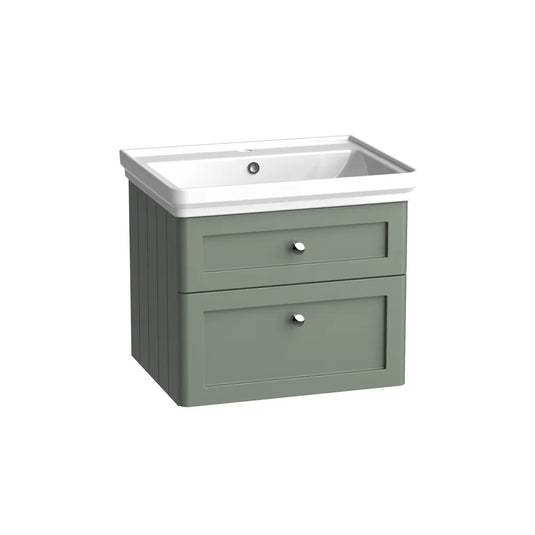 Tavistock Marston 600 Wall Mounted Vanity Unit Matt Laurel Green | MS600W.LRL - Envy Bathrooms Ltd