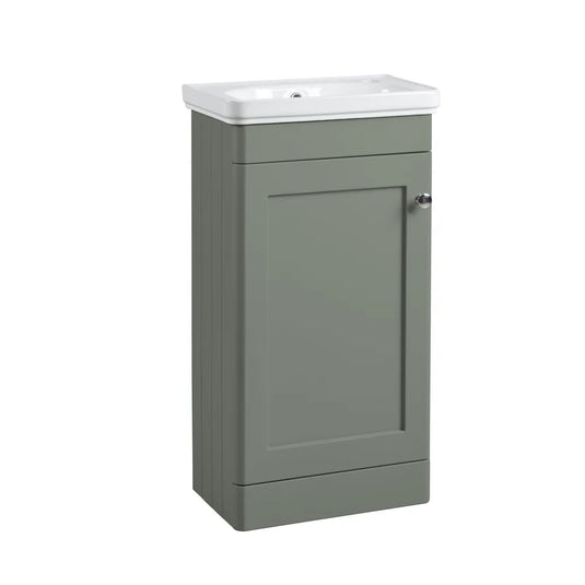 Tavistock Marston Cloakroom Vanity Unit Matt Laurel Green | MS450F.LRL - Envy Bathrooms Ltd