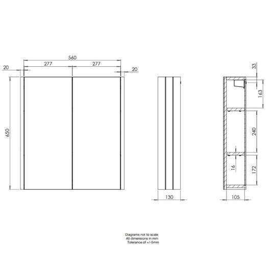 Tavistock Marston Wall Mirror Cabinet Matt Spruce 600mm - Envy Bathrooms Ltd