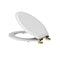 Tavistock Marston/Vitoria Soft Close Seat |  Gloss White with Brushed Brass Hinges |  TS850WSCB-SF