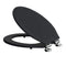 Tavistock Marston/Vitoria Soft Close Seat|  Matt Black |  Chrome Hinges |  DC4051-SF