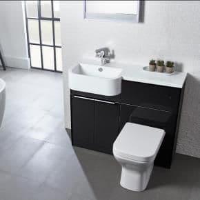 Tavistock Match 1000 Combination Unit & Basin in Gloss Clay (LH) - Envy Bathrooms Ltd