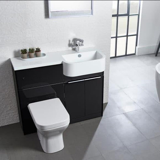 Tavistock Match 1000 Combination Unit & Basin in Gloss Clay (RH) - Envy Bathrooms Ltd