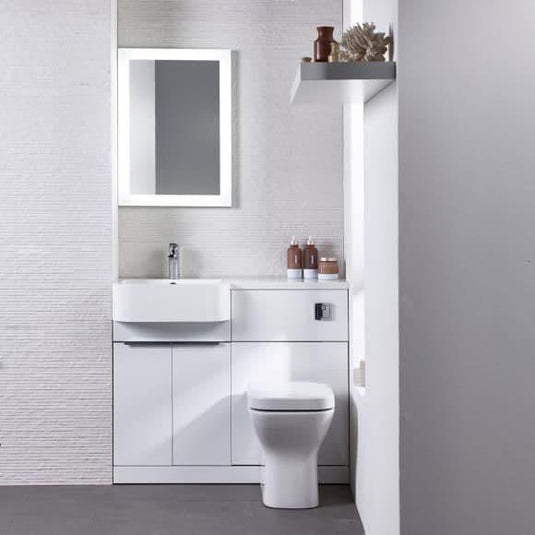 Tavistock Match 1000 Combination Unit & Basin in Gloss White (RH) - Envy Bathrooms Ltd