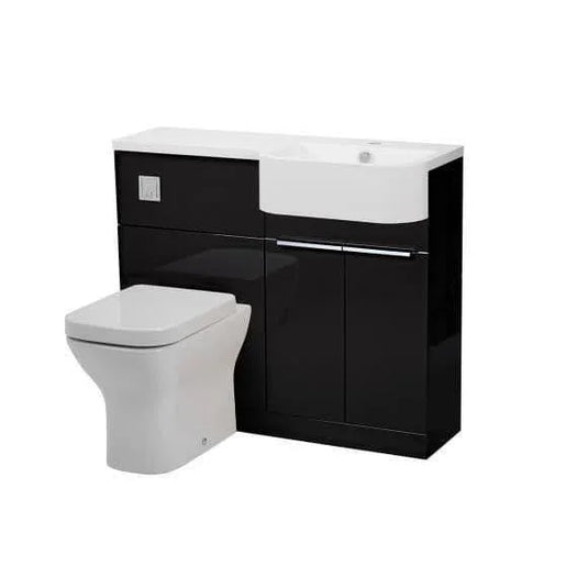Tavistock Match 1000mm Combination Vanity Unit (RH) - Gloss Clay - MAT10R.C - Envy Bathrooms Ltd