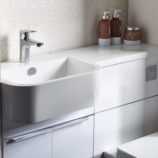 Tavistock Match 1000mm Combination Vanity Unit (RH) - Gloss White - MAT10R.W - Envy Bathrooms Ltd
