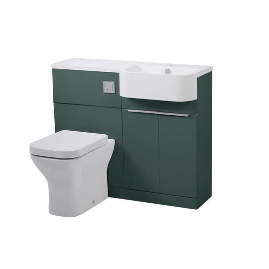 Tavistock Match 1000mm Combination Vanity Unit (RH) - Viridian Green - MAT10R.VRG - Envy Bathrooms Ltd
