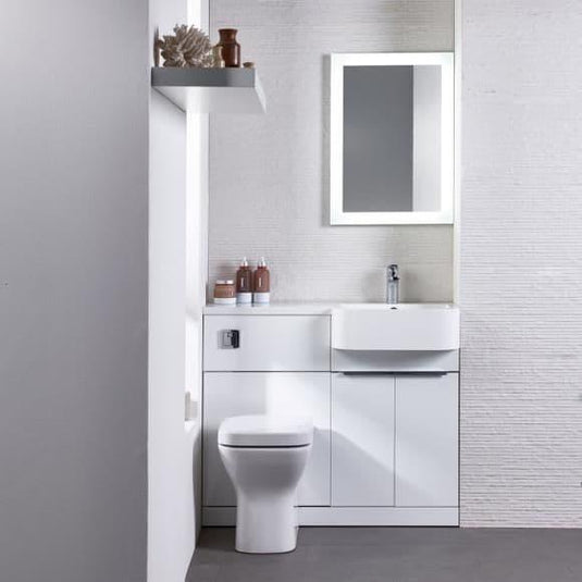 Tavistock Match 1200 Combination Unit & Basin in Gloss White (RH) - Envy Bathrooms Ltd