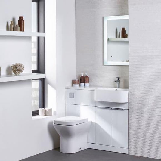 Tavistock Match 1200 Combination Unit & Basin in Gloss White (RH) - Envy Bathrooms Ltd