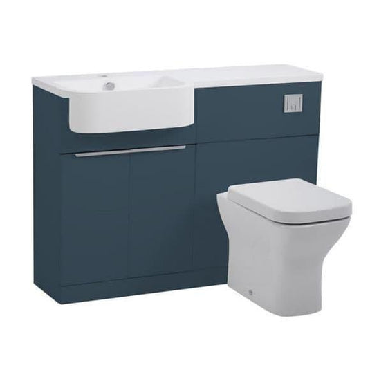 Tavistock Match 1200 Combination Unit & Basin in Oxford Blue (LH) - Envy Bathrooms Ltd