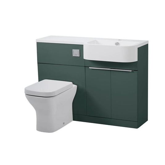 Tavistock Match 1200mm Combination Unit (RH) - Viridian Green - MAT12RVRG - Envy Bathrooms Ltd