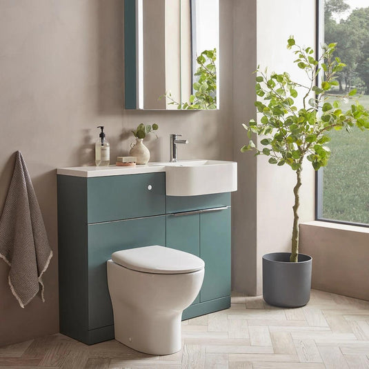 Tavistock Match 1200mm Combination Unit (RH) - Viridian Green - MAT12RVRG - Envy Bathrooms Ltd