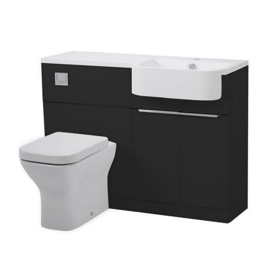 Tavistock Match 1200mm Combination Vanity Unit (RH) - Gloss Clay - MAT12RC - Envy Bathrooms Ltd