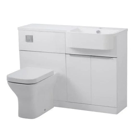 Tavistock Match 1200mm Combination Vanity Unit (RH) - Gloss White - MAT12R.W - Envy Bathrooms Ltd