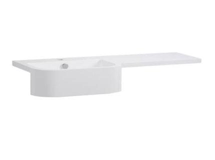 Tavistock Match 1200mm Isocast Basin (LH) - White - MAT12BL - Envy Bathrooms Ltd