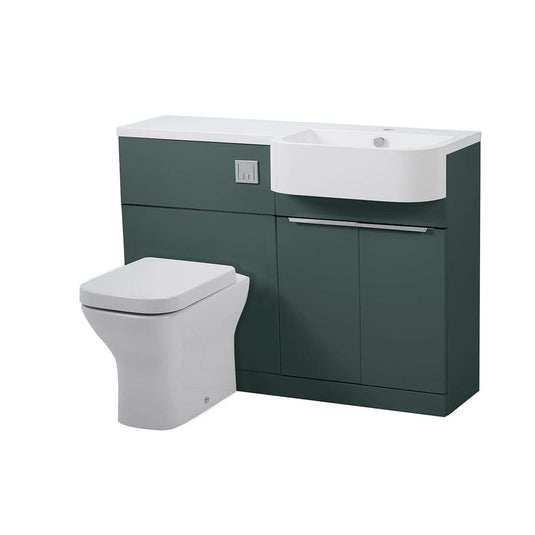 Tavistock Match Combination Unit & Basin Viridian Green 1200mm RH - Envy Bathrooms Ltd