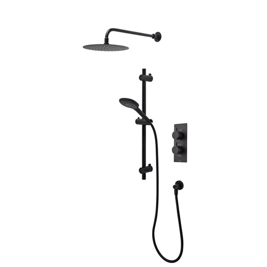 Tavistock Merit Dual Function Concealed Shower System Matt Black - Envy Bathrooms Ltd