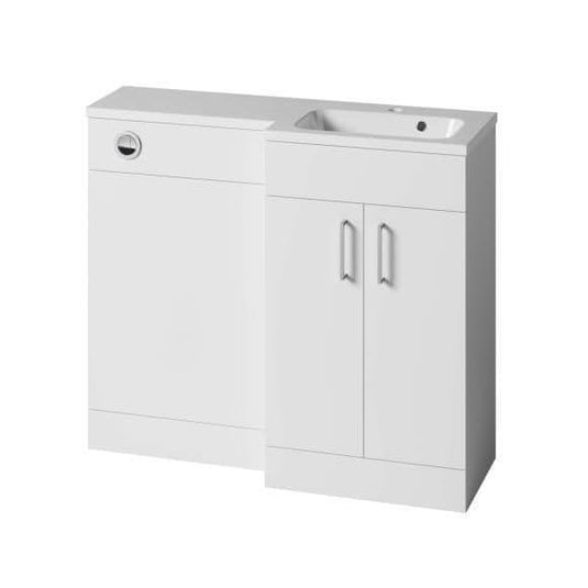 Tavistock Nexus 1000mm L Shape Combination Vanity Unit - Gloss White - DC12036+DC12037 - Envy Bathrooms Ltd