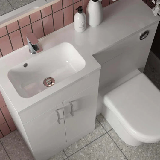 Tavistock Nexus 1200mm Right Hand L-Shape Basin - White - DC12035 - Envy Bathrooms Ltd