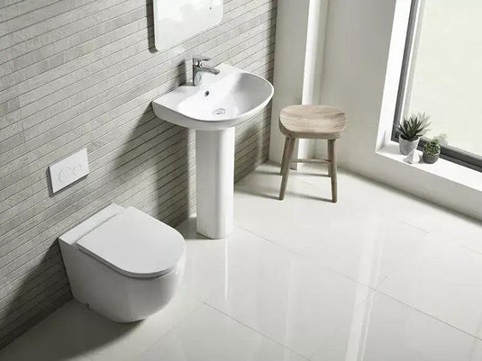 Tavistock Orbit Back to Wall Pan - White - BTW250S - Envy Bathrooms Ltd