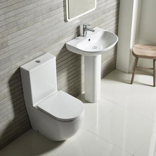 Tavistock Orbit Close Coupled Closed Back Rimless Pan & Cistern Inc Soft Close Seat - Envy Bathrooms Ltd