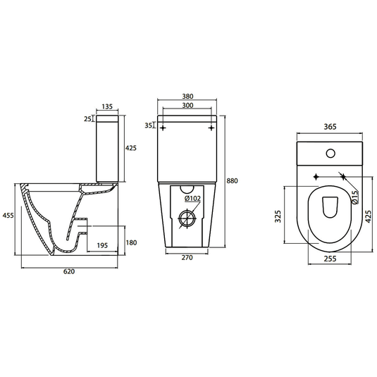 Tavistock Orbit Comfort Height Close Coupled Rimless Pan & Cistern Inc Soft Close Seat - Envy Bathrooms Ltd