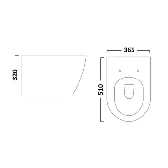 Tavistock Orbit Rimless Wall Hung Pan - White - WH250S - Envy Bathrooms Ltd