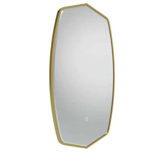 Tavistock Oxygen 450 Decagon Illuminated Mirror Brushed Brass | XGM45T-BR - Envy Bathrooms Ltd