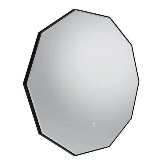 Tavistock Oxygen 800 Decagon Illuminated Mirror Matt Black | XGM80D-BL - Envy Bathrooms Ltd