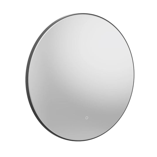 Tavistock Oxygen Round Illuminated Mirror Black 800mm - Envy Bathrooms Ltd