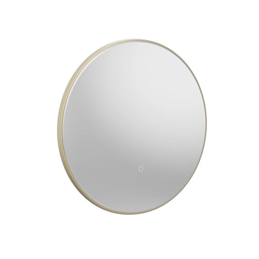 Tavistock Oxygen Round Illuminated Mirror Brass 600mm - Envy Bathrooms Ltd