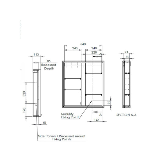 Tavistock Portrait 600 x 700mm Double Door Bathroom Cabinet - Envy Bathrooms Ltd