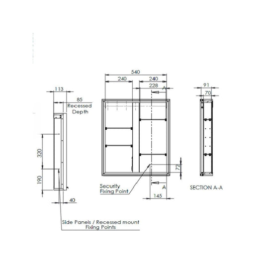 Tavistock Portrait 600 x 700mm Double Door Bathroom Cabinet - PTC060 - Envy Bathrooms Ltd