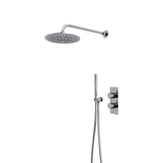 Tavistock Quantum Concealed Dual Function Shower System with Handset / Holder & Overhead Shower Chrome - Envy Bathrooms Ltd