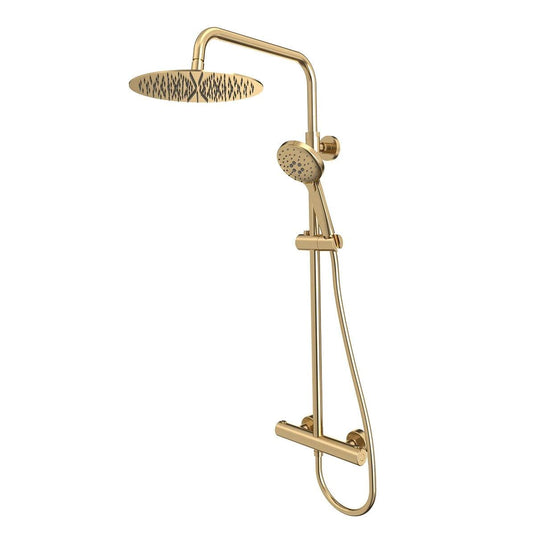 Tavistock Quantum Dual Function Bar Shower System Brushed Brass - Envy Bathrooms Ltd