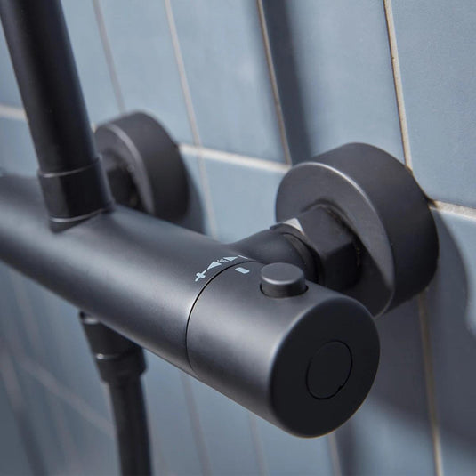 Tavistock Quantum Dual Function Bar Shower System Matt Black - Envy Bathrooms Ltd