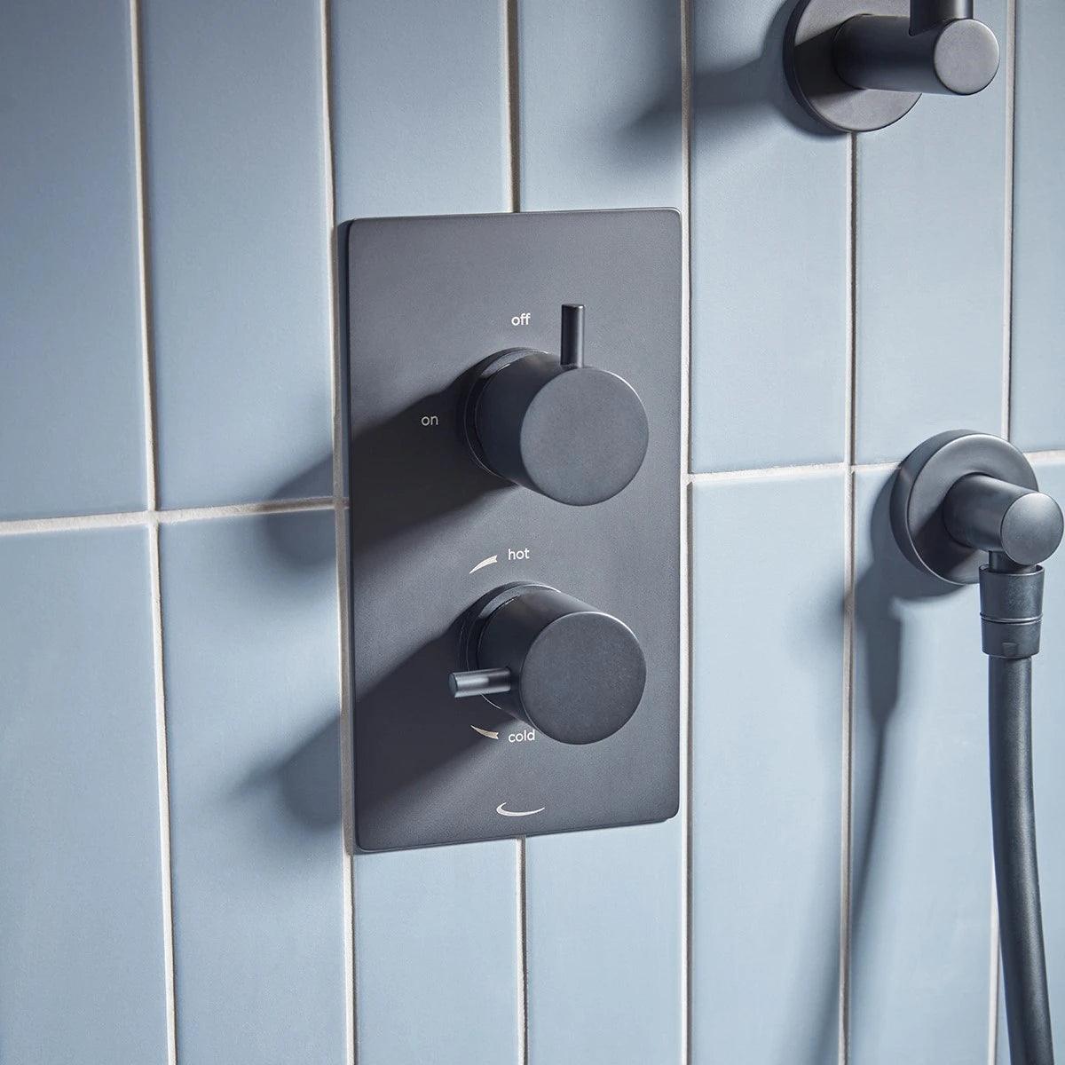 Tavistock Quantum Dual Function Concealed Shower Valve Matt Black