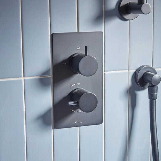 Tavistock Quantum Dual Function Concealed Shower Valve Matt Black - Envy Bathrooms Ltd