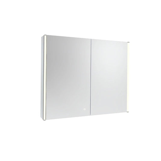 Tavistock Render 800 x 665mm Double Door Bathroom Cabinet - Aluminium - Envy Bathrooms Ltd