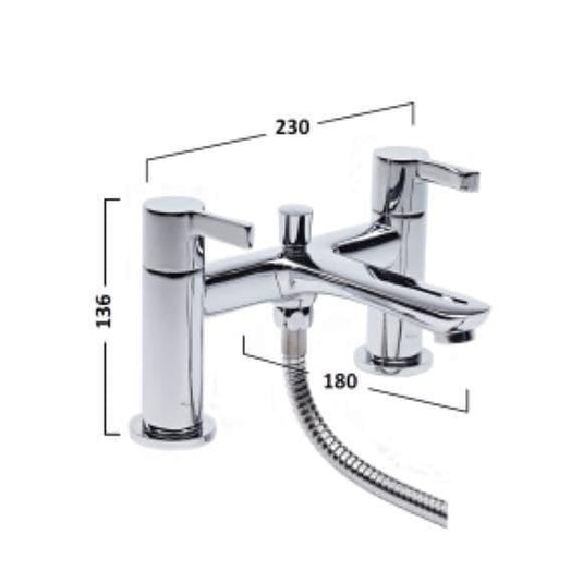 Tavistock Revive Bath Shower Mixer Tap with Hose & Handset - Chrome - TRV42 - Envy Bathrooms Ltd