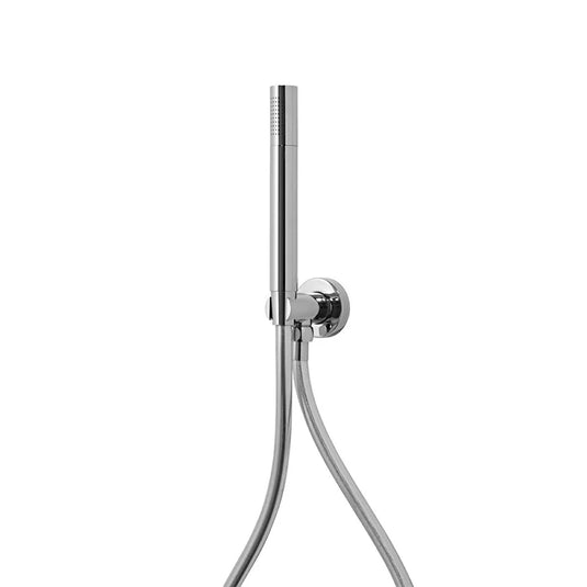 Tavistock Round Microphone Handset with Elbow Outlet & Hose Chrome | SVACS19 - Envy Bathrooms Ltd