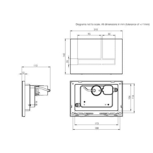 Tavistock Sensor Dual Flush Plate Blue LED - Envy Bathrooms Ltd