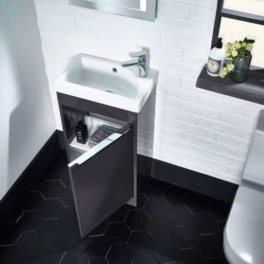 Tavistock Sequence 450mm Floorstanding Vanity Unit - Gloss Clay - SQ450FC - Envy Bathrooms Ltd