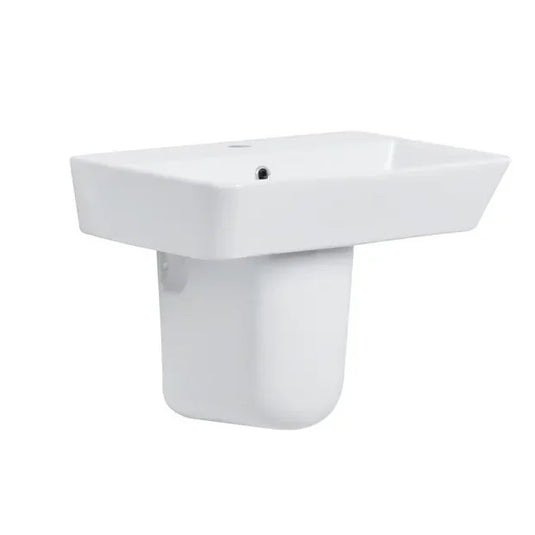Tavistock Square 550mm Basin 1TH - White - DC14063 - Envy Bathrooms Ltd