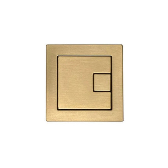 Tavistock Square Flush Button Brushed Brass - Envy Bathrooms Ltd