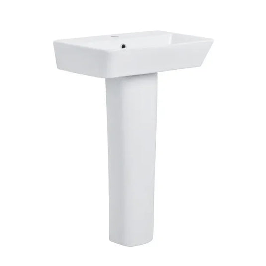 Tavistock Square Pedestal - White - DC14064 - Envy Bathrooms Ltd