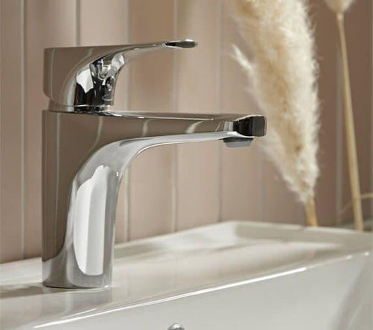 Tavistock Strike Basin Mixer Tap with Click Waste - Chrome - TSE11 - Envy Bathrooms Ltd