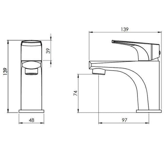 Tavistock Strike Mini Basin Mixer Tap with Click Waste - Chrome - Envy Bathrooms Ltd